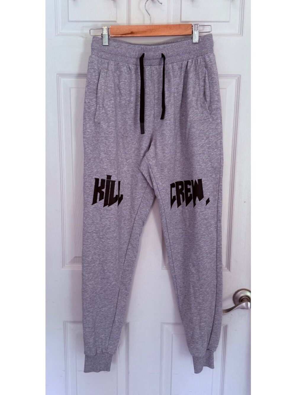 Kill Crew Grey Pull On Activewear Jogger Sweatpants Men's Size Medium